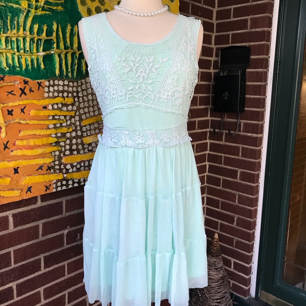 Rue21 Light Teal Lace Dress